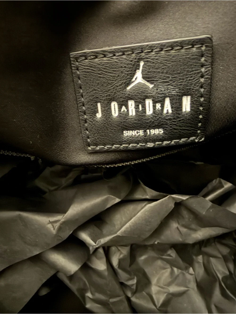 Jordan Grey Monogram Duffel with Black Trim